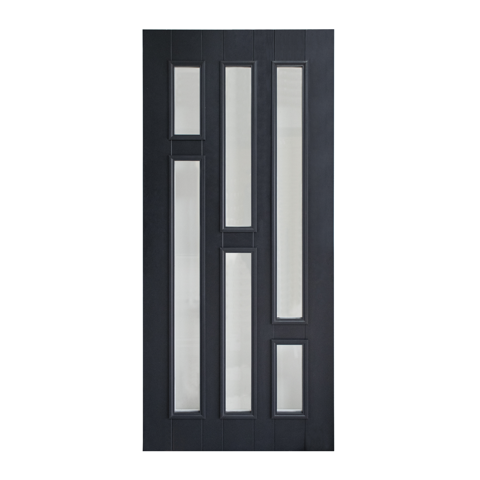 36 x 80 In Decorative Glass Left-Hand Inswing 2-Panel Fiberglass Entry Front Door – Stylish and Durable