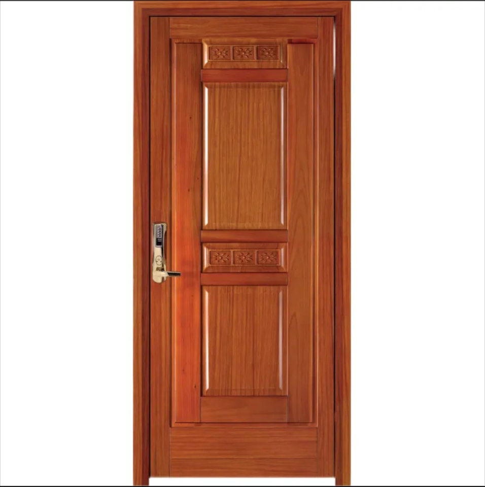 China Low Price Veneer Moulded Wooden Front Door Wooden Doors for Houses Room